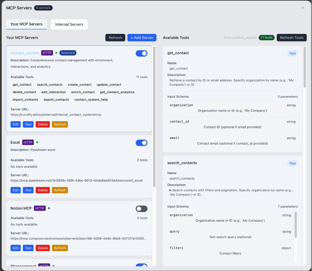MCP Server Interface